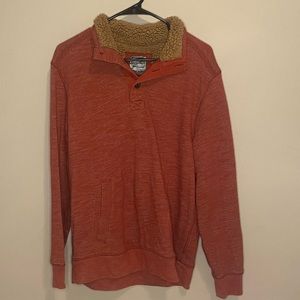 G.H Bass & CO. Burnt Orange Henley Pullover medium